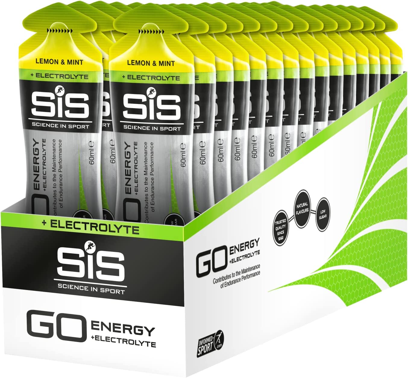 GO Energy + Electrolyte Gel - 30 Pack (Lemon & Mint)